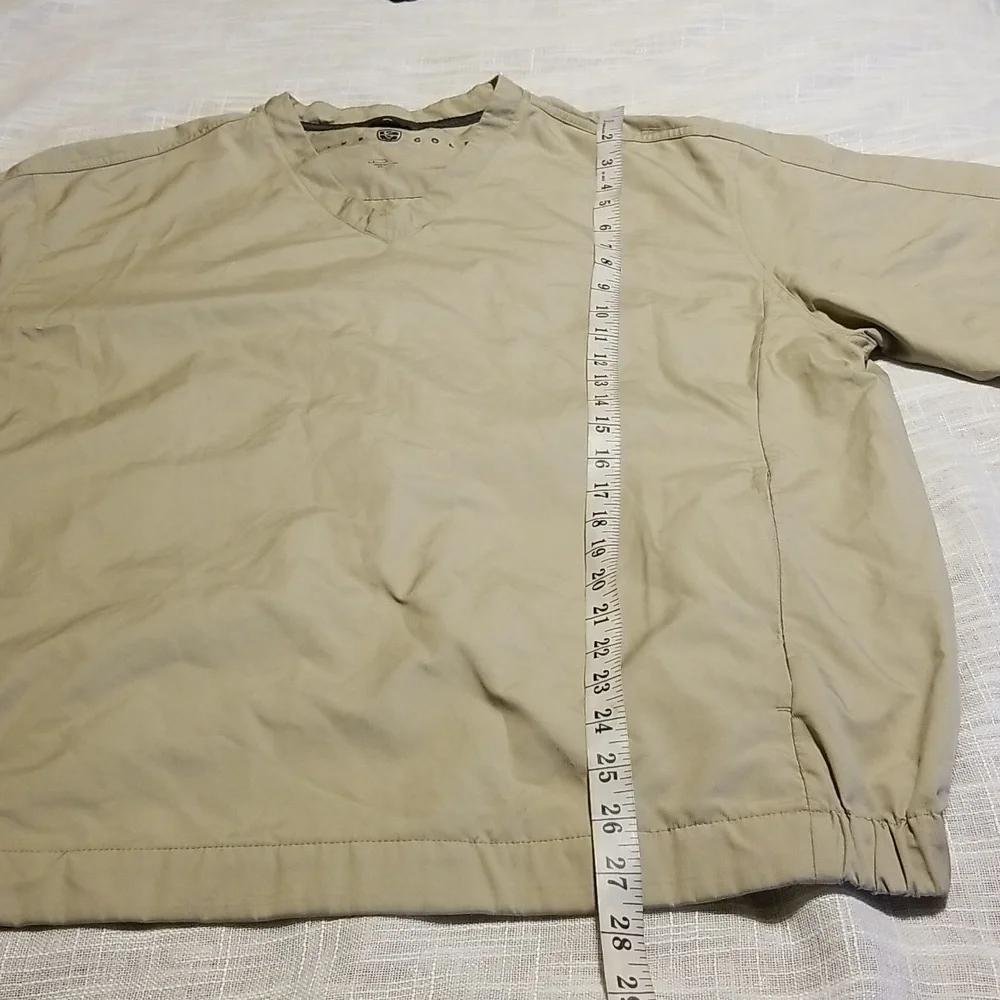 Nike Windbreaker Mens Size Large Tan Performance Golf Outdoor